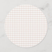 Brown Gingham Teddy Bear Neutral Baby Shower Paper メニュー (裏面)