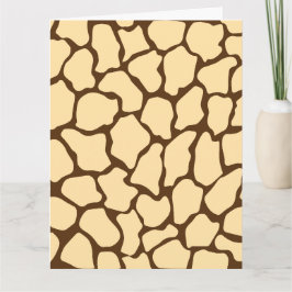 Brown Giraffe Pattern – Minimal Animal Print カード