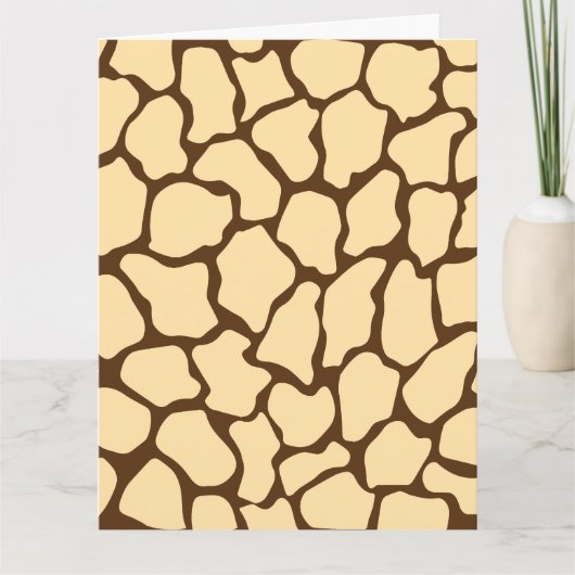 Brown Giraffe Pattern – Minimal Animal Print カード (正面)