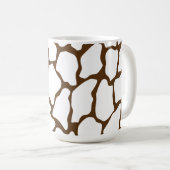 Brown Giraffe Pattern – Minimal Animal Print コーヒーマグカップ (正面右)
