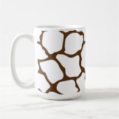 Brown Giraffe Pattern – Minimal Animal Print コーヒーマグカップ (左)