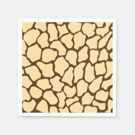 Brown Giraffe Pattern – Minimal Animal Print スタンダードカクテルナプキン