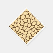 Brown Giraffe Pattern – Minimal Animal Print スタンダードカクテルナプキン (角)