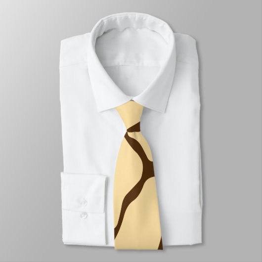 Brown Giraffe Pattern – Minimal Animal Print ネクタイ (タイ)