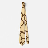 Brown Giraffe Pattern – Minimal Animal Print ネクタイ (正面)