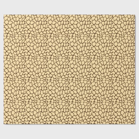 Brown Giraffe Pattern – Minimal Animal Print ラッピングペーパー (フラット)