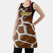 Brown Giraffe Print Faux Fur Realistic Skin  エプロン (インサイチュ)
