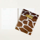 Brown Giraffe Print Faux Fur Realistic Skin プランナー手帳 (ディスプレー)