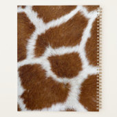 Brown Giraffe Print Faux Fur Realistic Skin プランナー手帳 (裏面)