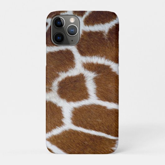 Brown Giraffe Print Faux Fur Realistic Skin Case-Mate iPhoneケース (裏)