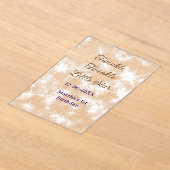 Brown glitter twinkle twinkle little star birthday アクリル招待状 (レイダウン)