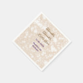 Brown glitter twinkle twinkle little star birthday スタンダードカクテルナプキン (角)