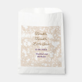 Brown glitter twinkle twinkle little star birthday フェイバーバッグ