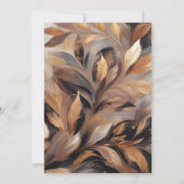 Brown & Gold Love & Commitment Ceremony 招待状 (裏面)