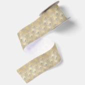Brown gold pattern,fan feather pattern,Art Deco ch サテンリボン (裏面)