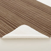 Brown Gold Stripes Christmas シェルパブランケット (3/4)