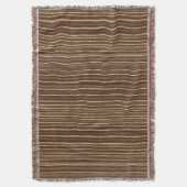 Brown Gold Stripes Christmas スローブランケット (正面縦)