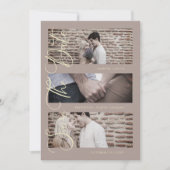 Brown Golden Trendy Modern 3 Wedding Photos (正面)