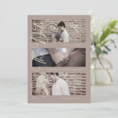 Brown Golden Trendy Modern 3 Wedding Photos (スタンド正面)