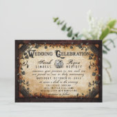 Brown Gothic Halloween披露宴情報（背面） 招待状 (スタンド正面)