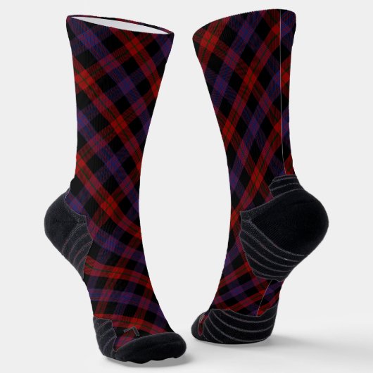 Brown Grady Tartan Plaid Pattern ソックス (傾斜あり)