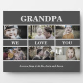 Brown Grandpa We love You Photo Collage Platーク フォトプラーク (正面)