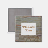 Brown Gray Onyxの評価にストライプの感謝 マグネット (正面/裏面)