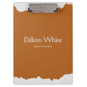 Brown gray textured print クリップボード (正面)