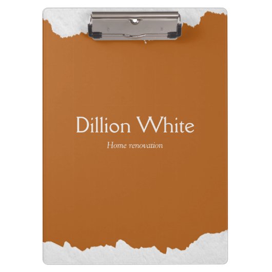 Brown gray textured print クリップボード (正面)