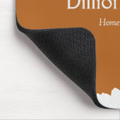 Brown gray textured print マウスパッド (コーナー)