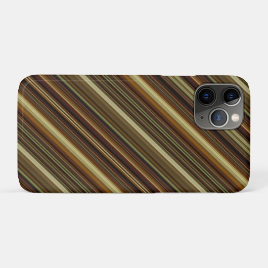 Brown Green and Gold Stripes Case-Mate iPhoneケース (裏面(横))