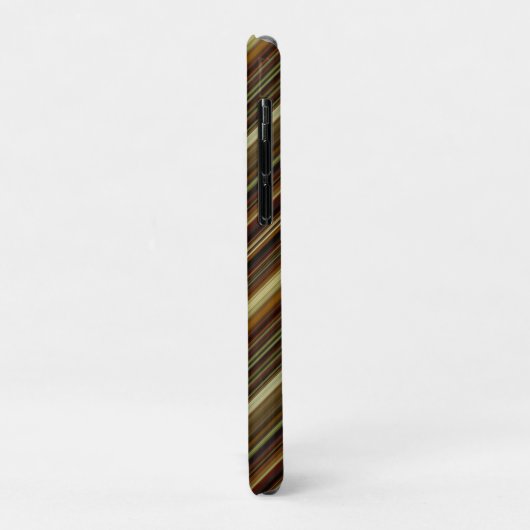 Brown Green and Gold Stripes Case-Mate iPhoneケース (裏面/左)