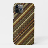 Brown Green and Gold Stripes Case-Mate iPhoneケース (裏)
