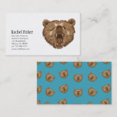 Brown Grizzly Bear名刺 名刺 (正面/裏面)
