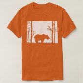 Brown Grizzly Bear Hunting - Wyoming map Hunter  Tシャツ (デザイン正面)