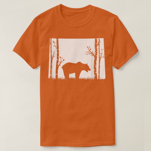 Brown Grizzly Bear Hunting - Wyoming map Hunter  Tシャツ (デザイン正面)