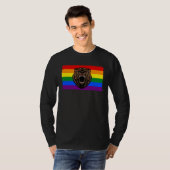Brown Grizzly Bear Love Gay Pride Flag Wild Forest Tシャツ (正面フル)