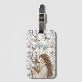 Brown Hair Girl with Deer   ラゲッジタグ (正面縦)