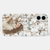 Brown Hair Girl with Deer   Case-Mate iPhoneケース (裏面 (横))