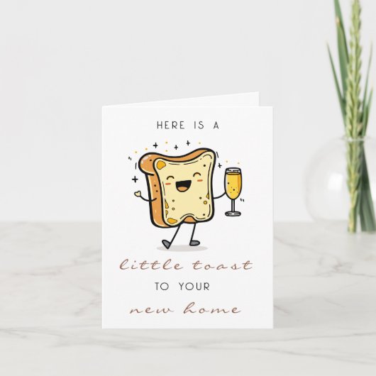Brown Here A Little Toast to Your New Home カード (正面)