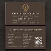 Brown Home Repairs Contractor QR Code 名刺