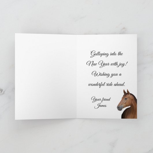 Brown horse カード (内部)