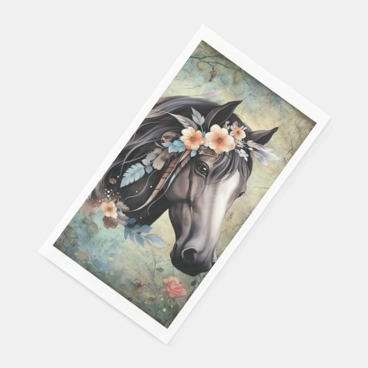  Brown horse in flowers. (コーナー)