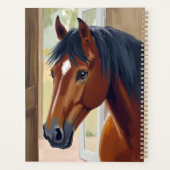 Brown Horse Watercolor Animal Country Barn プランナー手帳 (裏面)