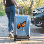 Brown Horse With Saddle シール (スーツケースインサイチュ)