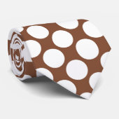 Brown Jumbo Polka Dots Custom Necktie ネクタイ (ロール)
