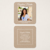 Brown Kraft Grad Square垂直フォトプロファイル (正面&裏面)