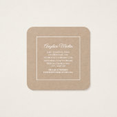 Brown Kraft Grad Square垂直フォトプロファイル (裏面)