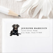 Brown Labrador Retriever Return Address Labels ラベル (インサイチュ)