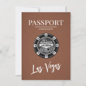 Brown Las Vegas Passport日付の保存 セーブザデート (正面)